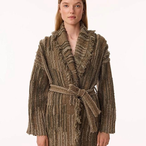 Women's Brown Textured Cardigan